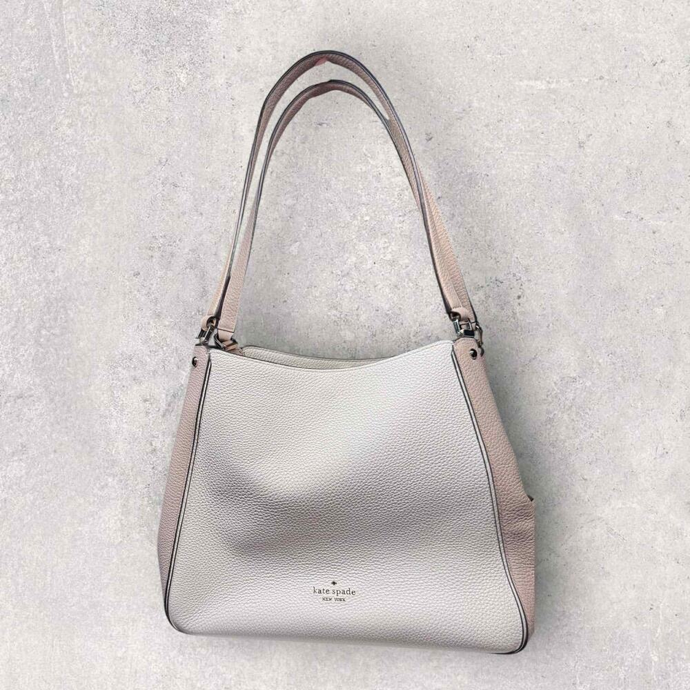 Kate Spade Leila Medium Triple Compartment Shoulder Bag light sand & warm beige - Picture 13 of 13
